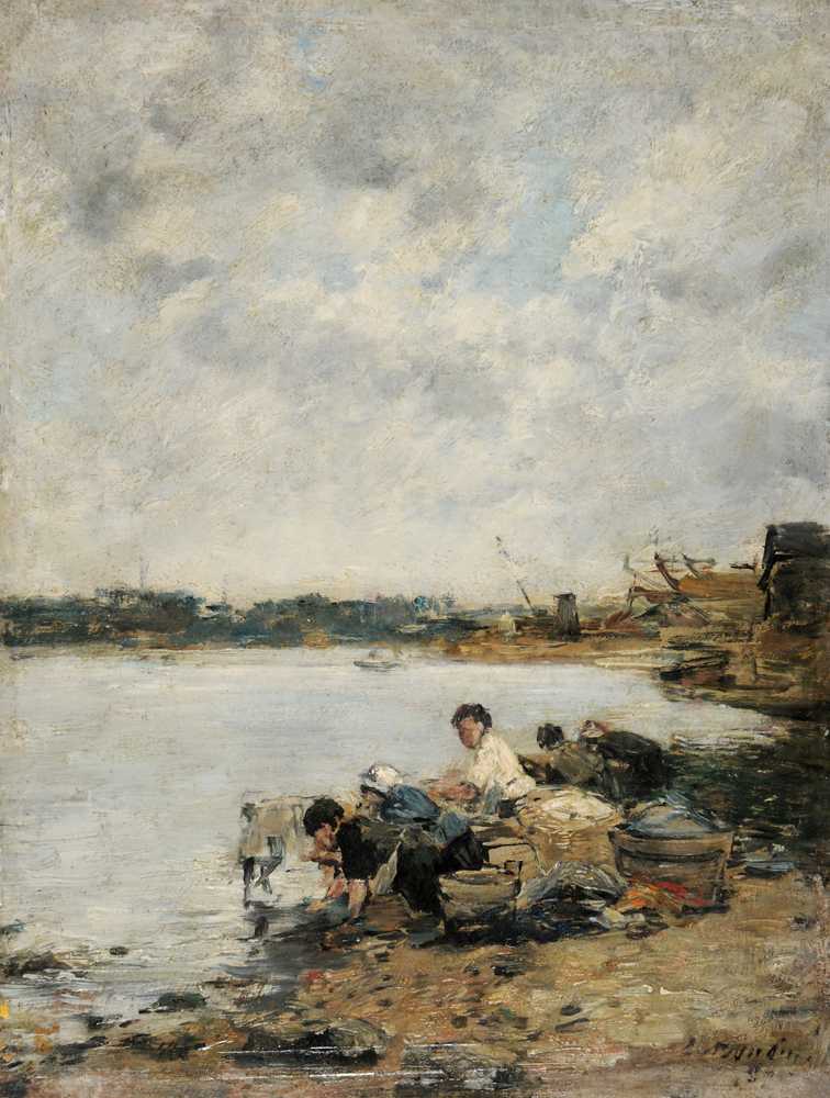 La Touques, in the morning (1889) - Eugene Boudin