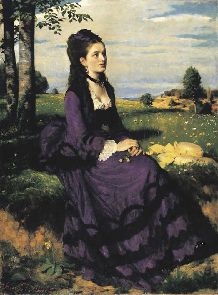 Lady in Violet (1874) - Pal Szinyei Merse
