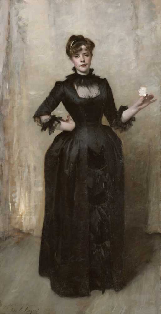 Lady With The Rose (Charlotte Louise Burckhardt) (1882) - John Singer-Sargent