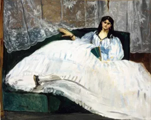 Lady with fan - Manet
