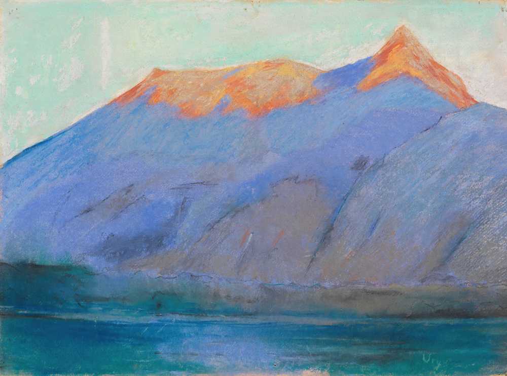 Lake Garda with a view of Monte Baldo (1890) - Lesser Ury