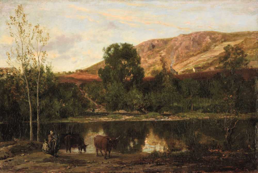 Landscape, pond (1847) - Charles-Francois Daubigny
