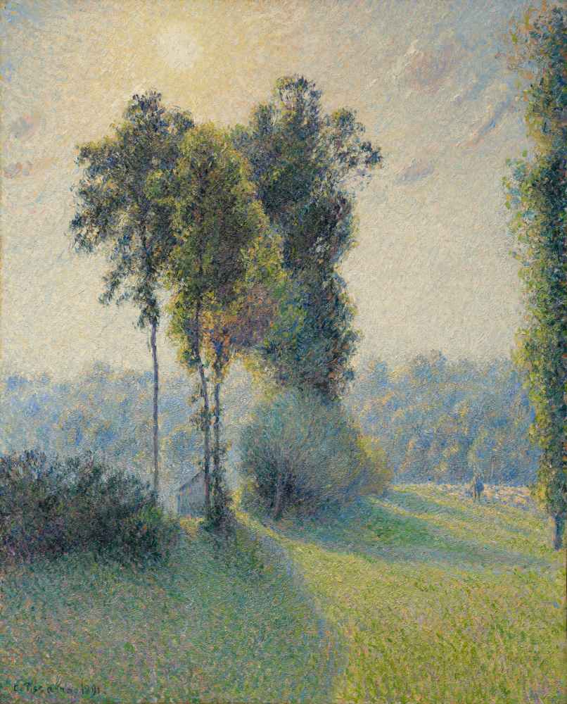 Landscape at Saint-Charles, near Gisors, Sunset - Camille Pissarro