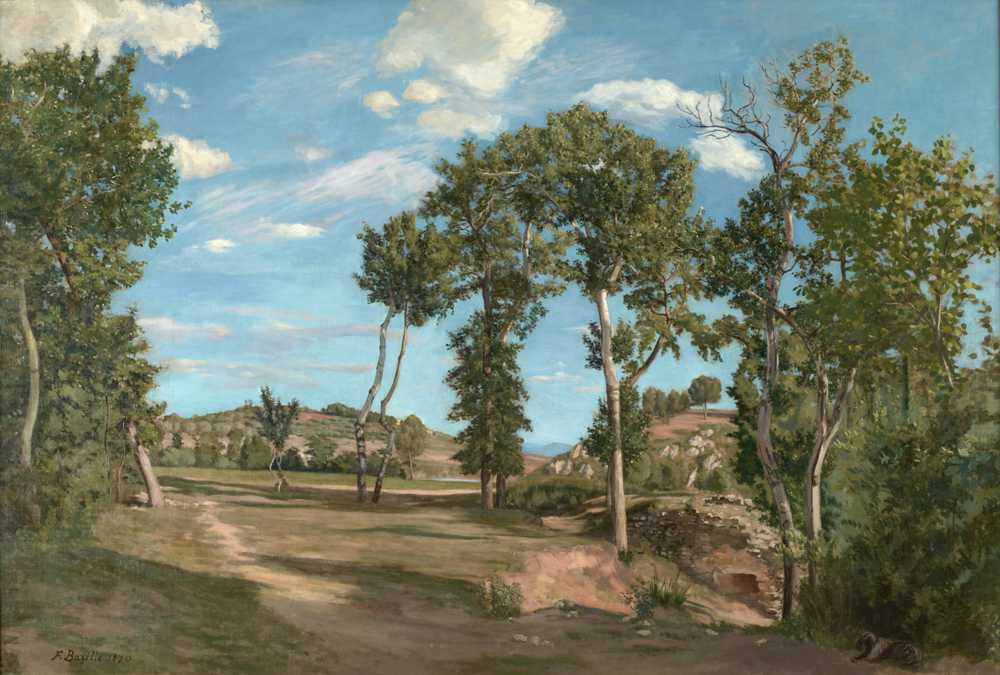 Landscape by the Lez River (1870) - Frederic Bazille