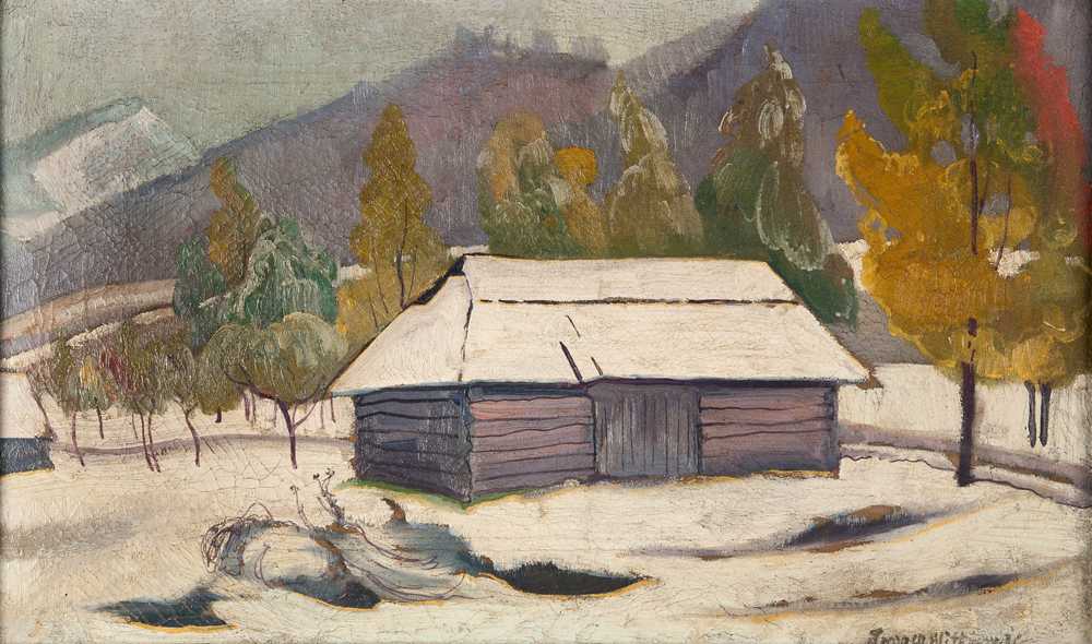 Landscape from the Liwiec riverside (1913) - Stanisław Ignacy Witkiewicz