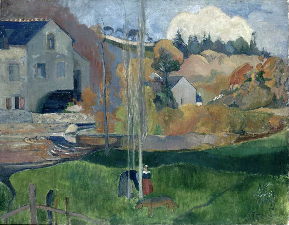 Landscape in Brittany. The David Mill - Paul Gauguin
