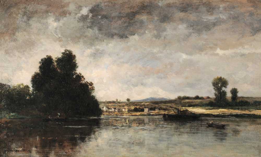 Landscape in stormy weather (1865) - Charles-Francois Daubigny