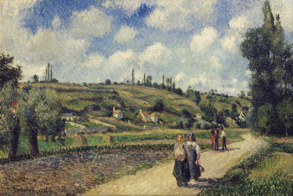 Landscape near Pontoise, the Auvers Road (1881) - Camille Pissarro