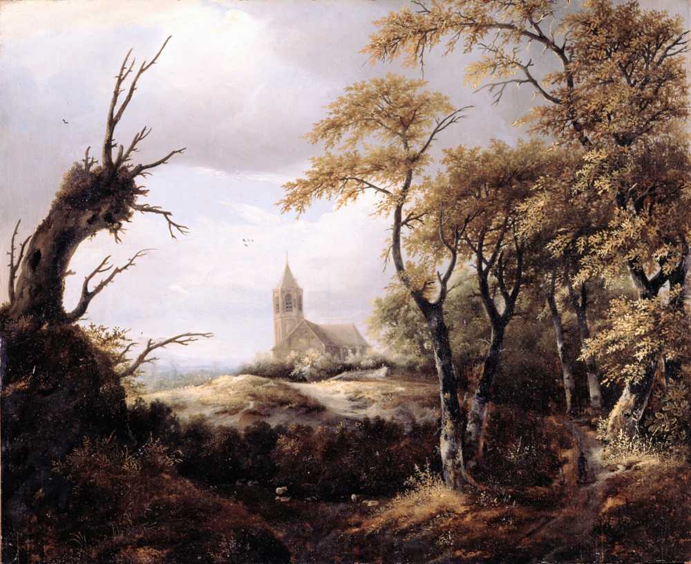 Landscape with a Church - Jacob Isaacksz van Ruisdael