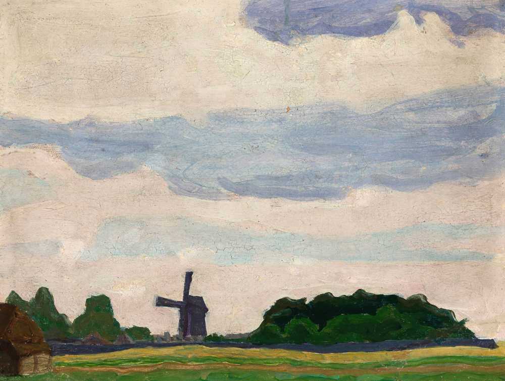 Landscape with a windmill - Jan Stanisławski