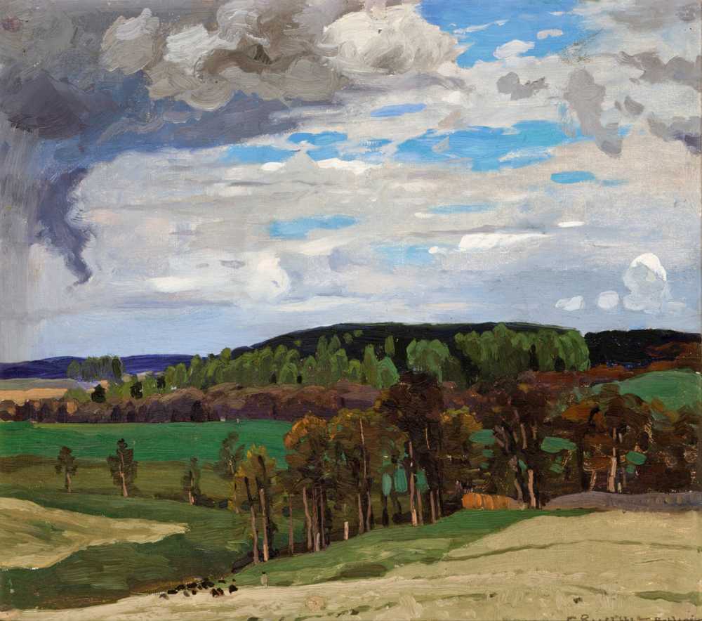 Landscape with Clouds (1898 - 1902) - Ferdynand Ruszczyc