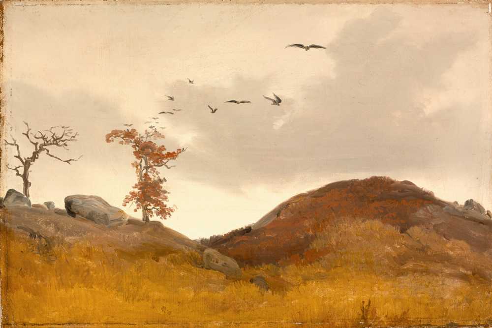 Landscape with Crows (1830) - Karl Friedrich Lessing