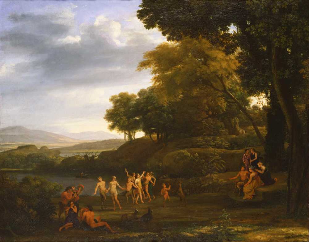 Landscape with Dancing Satyrs and Nymphs - Claude Lorrain