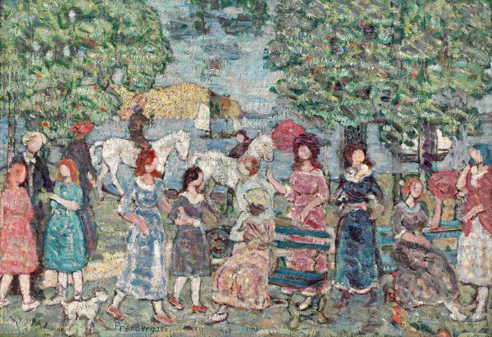 Landscape With Figures (ca. 1918-1923) - Maurice Brazil Prendergast