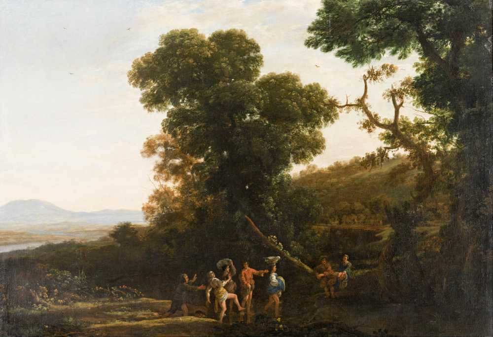Landscape with Figures Wading Through a Stream (1636) - Claude Lorrain
