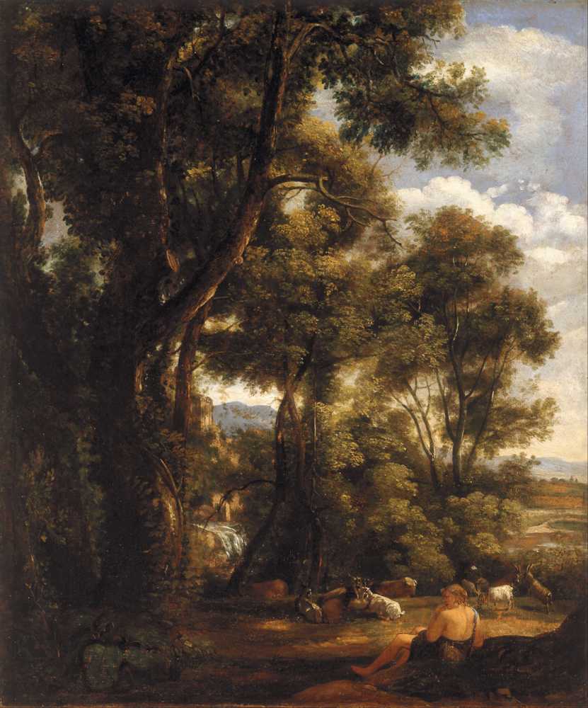 Landscape with goatherd and goats (1823) - John Constable