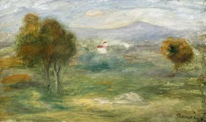 Landscape with houses in Cagnes-sur-Mer (1911) - Auguste Renoir
