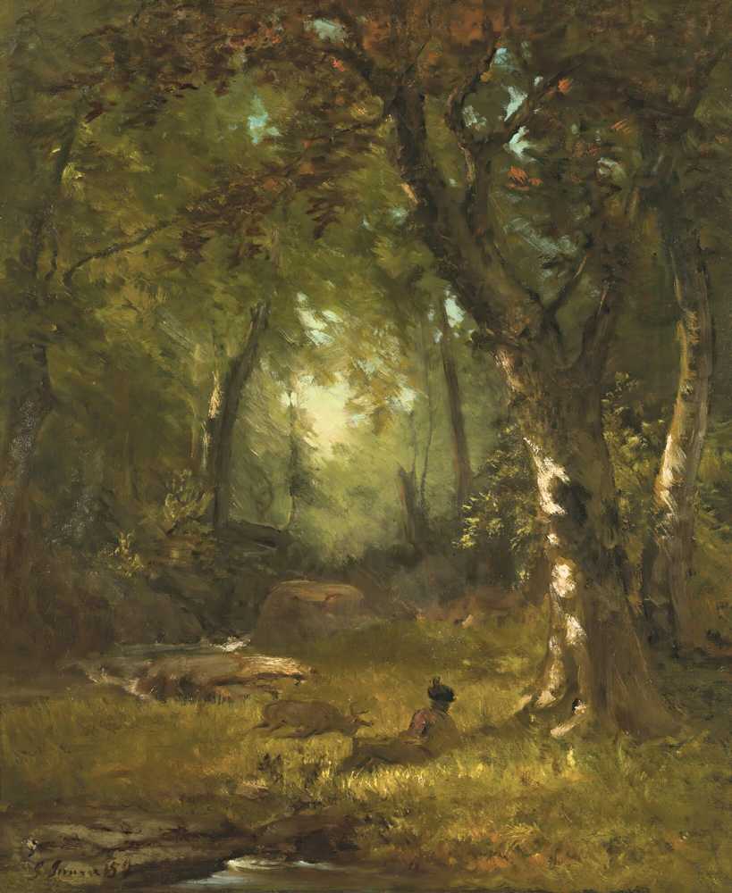 Landscape With Huntsman (1859) - George Inness