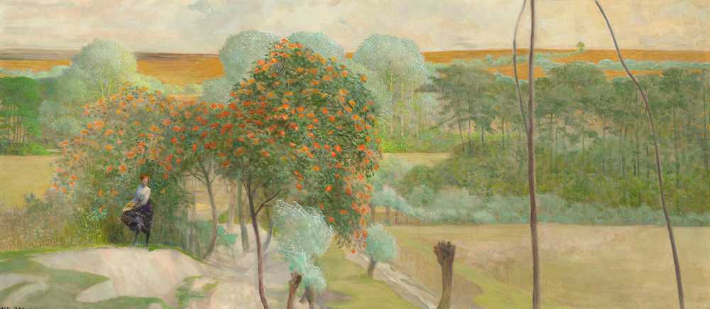 Landscape with rowanberry (1909) - Jacek Malczewski