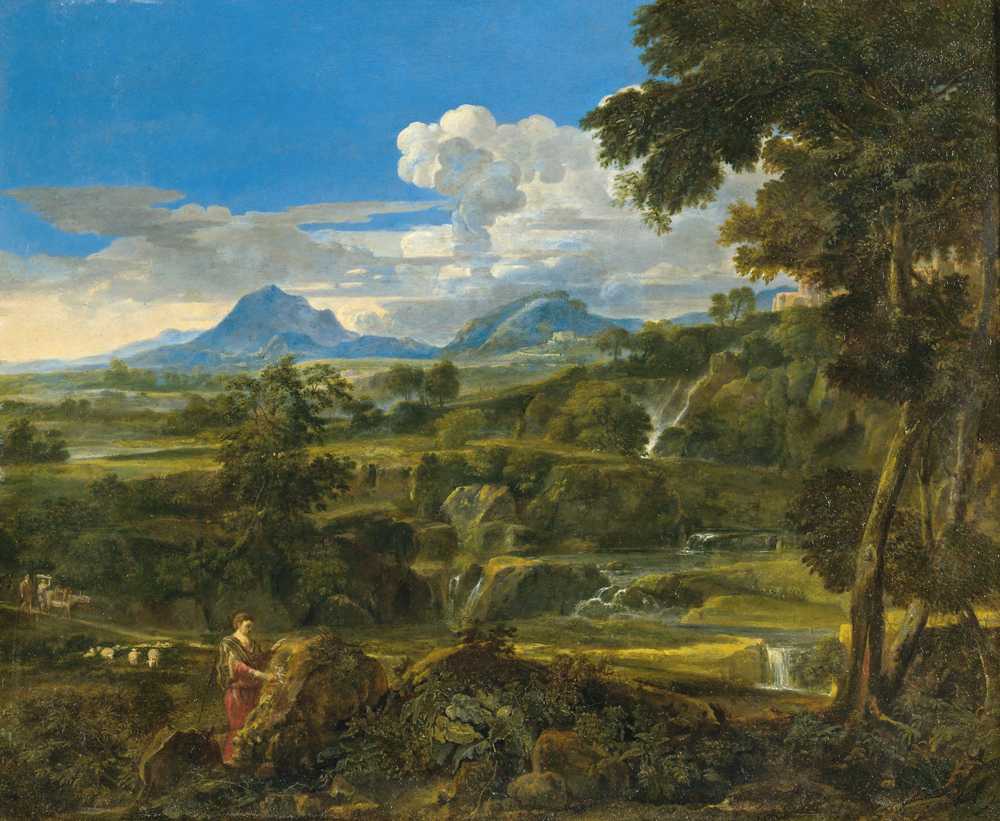 Landscape With Shepherds - Jean Francois Millet