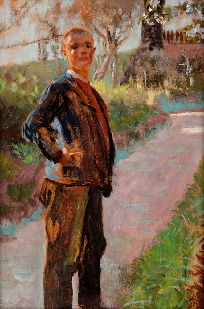 Landscape with the Artist’s Son on a Path (1913-1917) - Jacek Malczewski