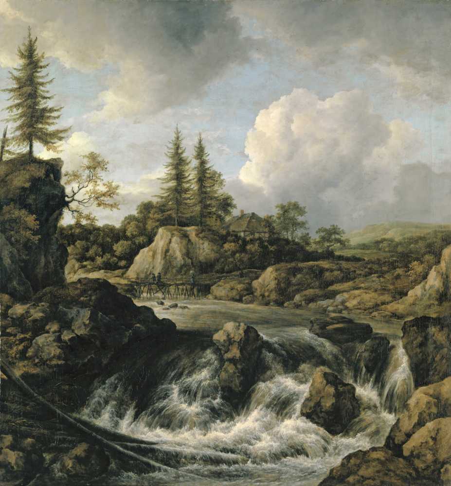 Landscape with Waterfall (1660s) - Jacob Isaacksz van Ruisdael