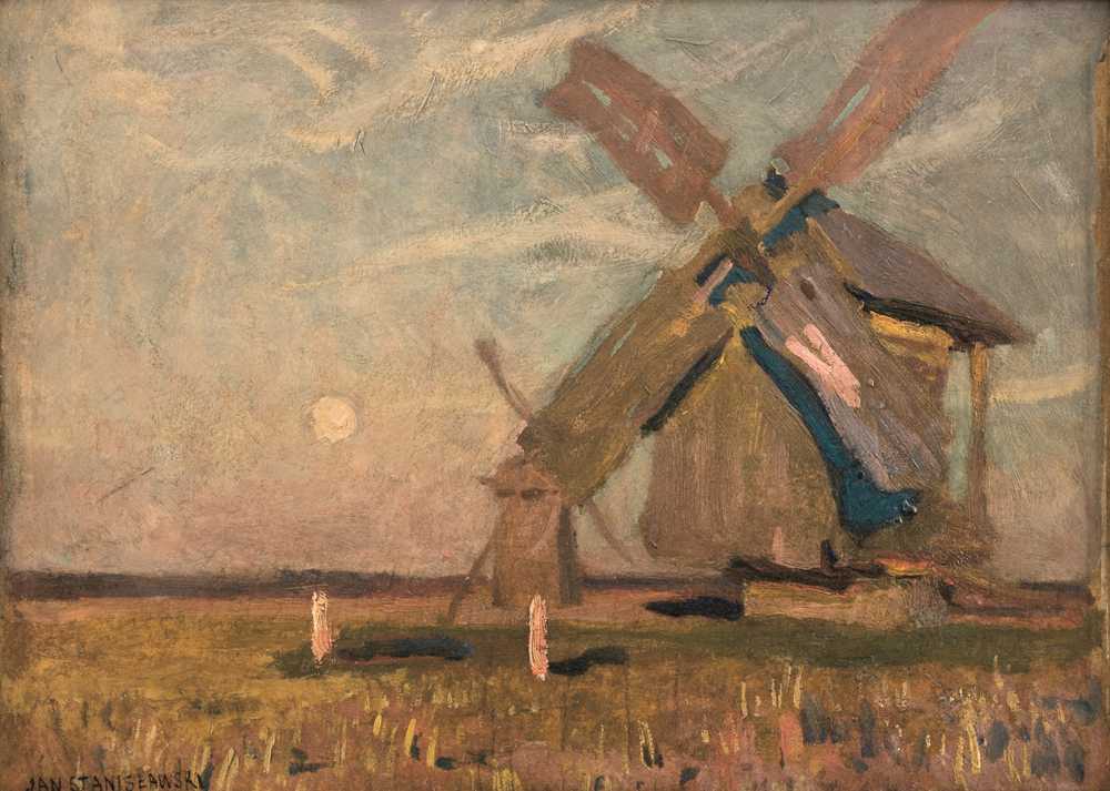 Landscape with Windmills (1905) - Jan Stanisławski