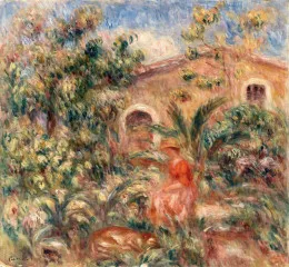 Landscape with Woman and Dog (1917) - Auguste Renoir