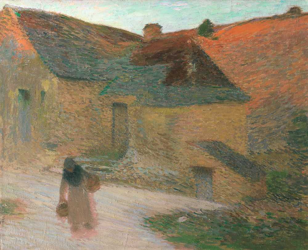 Last Rays, A Farm In The Lot (circa 1898) - Henri-Jean Guillaume Martin