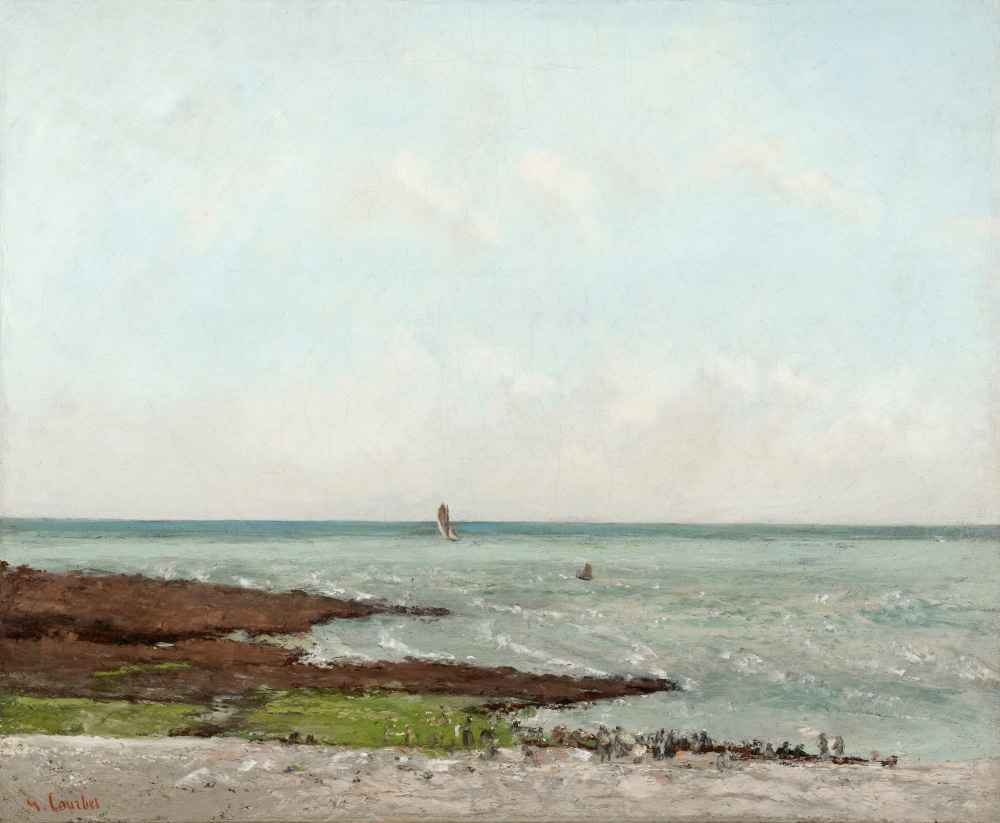 Laundresses at Low Tide, Étretat - Gustave Courbet
