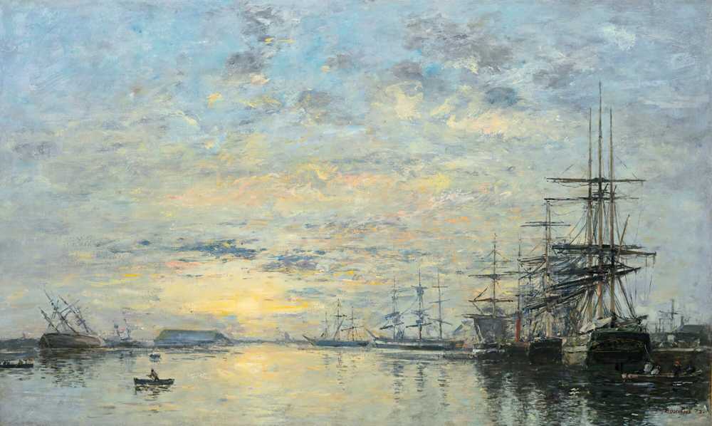 Le Havre, Eure Basin (1872) - Eugene Boudin