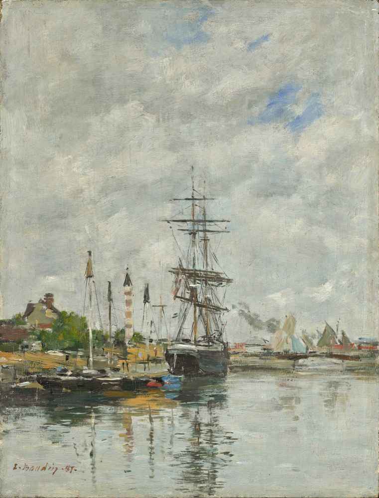 Le Havre, Sailboats in the Port - Eugene Boudin