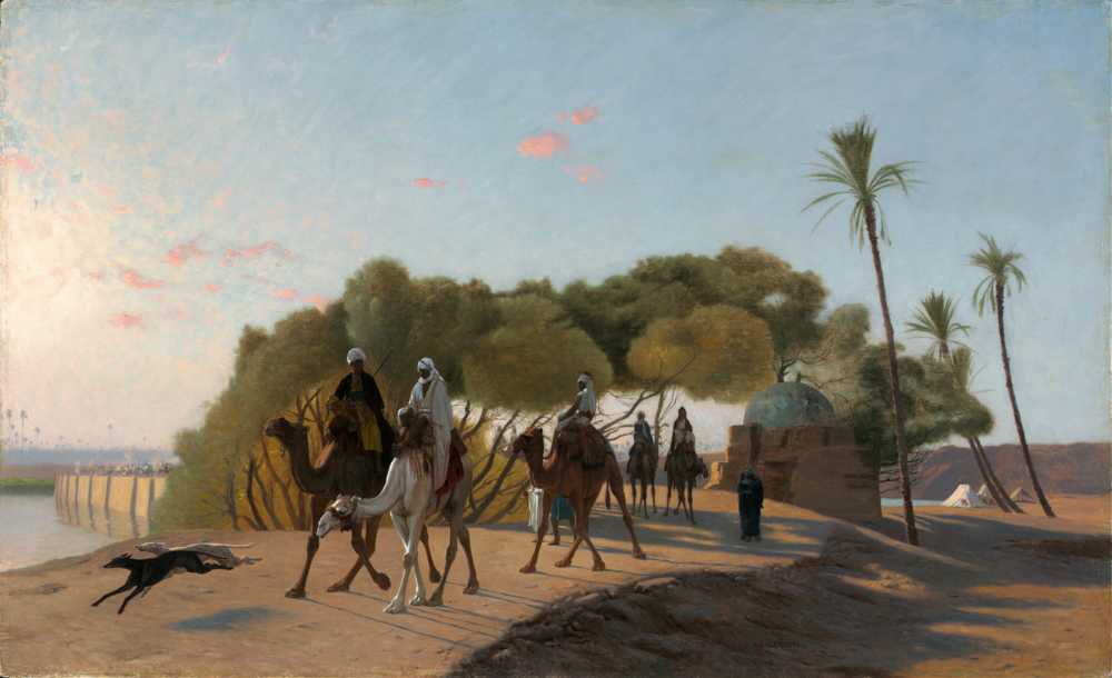 Leaving the Oasis (1880s) - Jean-Leon Gerome