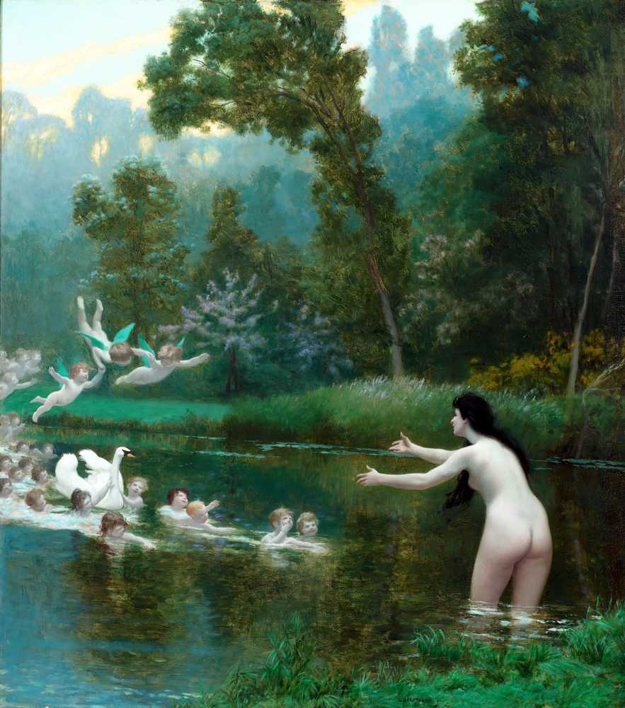 Leda And The Swan (1895) - Jean-Leon Gerome