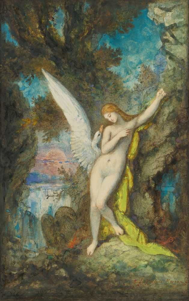 Leda And The Swan - Gustave Moreau