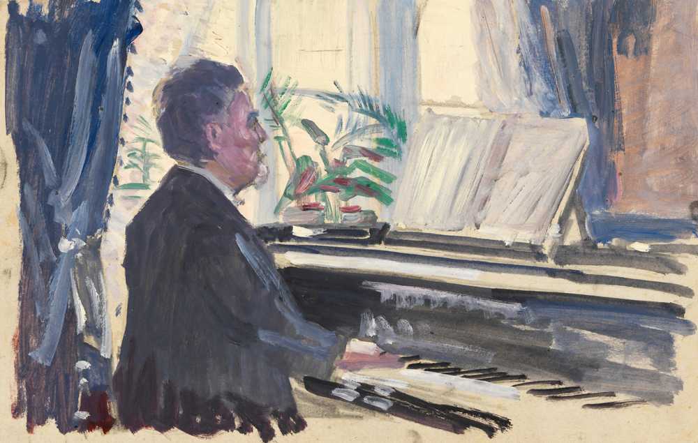 Leopold Czihaczek am Klavier (Skizze) (1907) - Egon Schiele