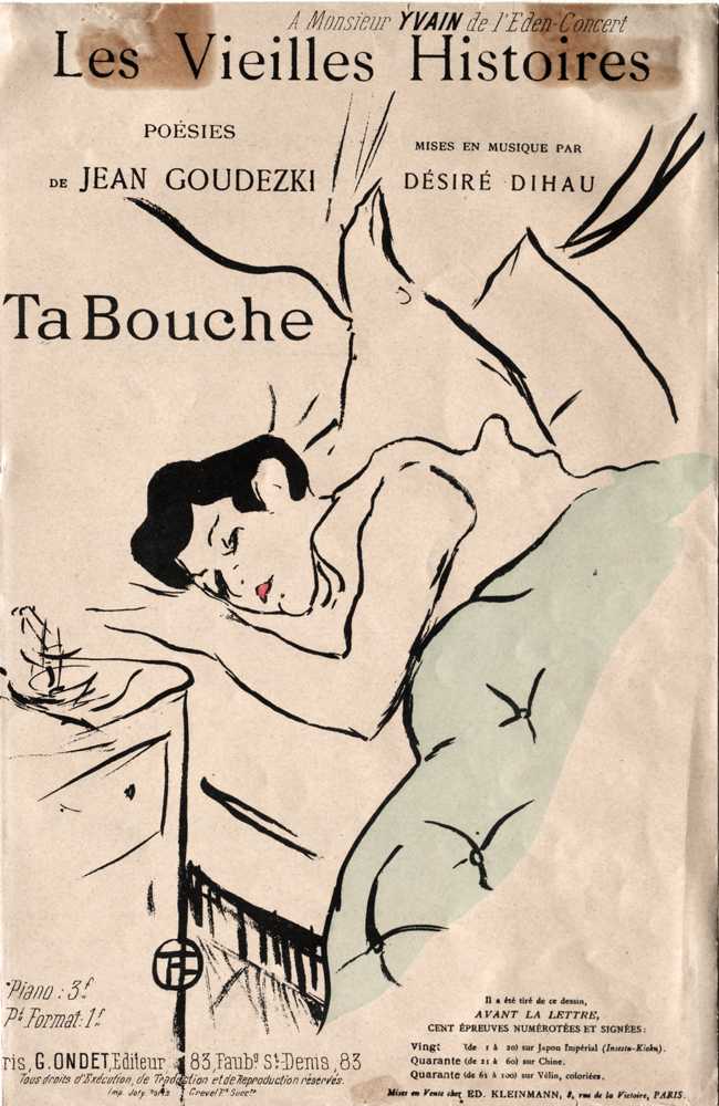 Les Vieilles Histoires, Ta Bouche (1893) - Henri de Toulouse Lautrec