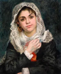 Lise in a White Shawl (c. 1872) - Auguste Renoir