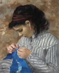 Lise Sewing (c. 1867–1868) - Auguste Renoir