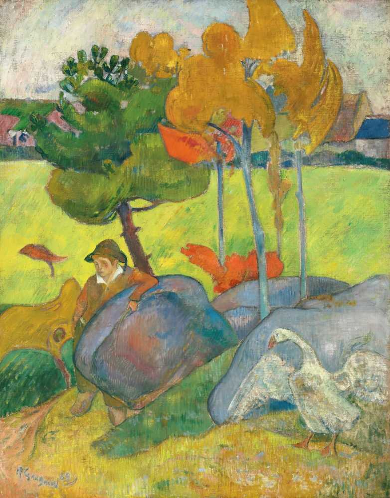 Little Breton With Goose (1889) - Paul Gauguin
