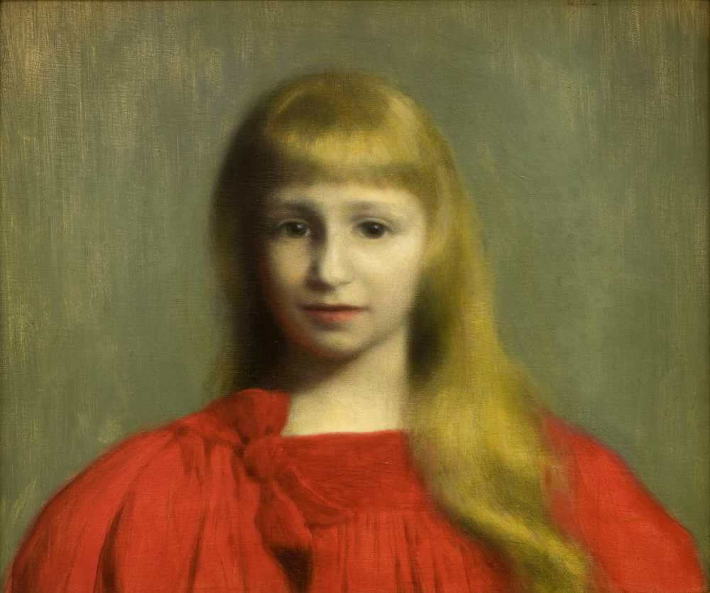 Little Girl in Red Dress (1897) - Józef Pankiewicz
