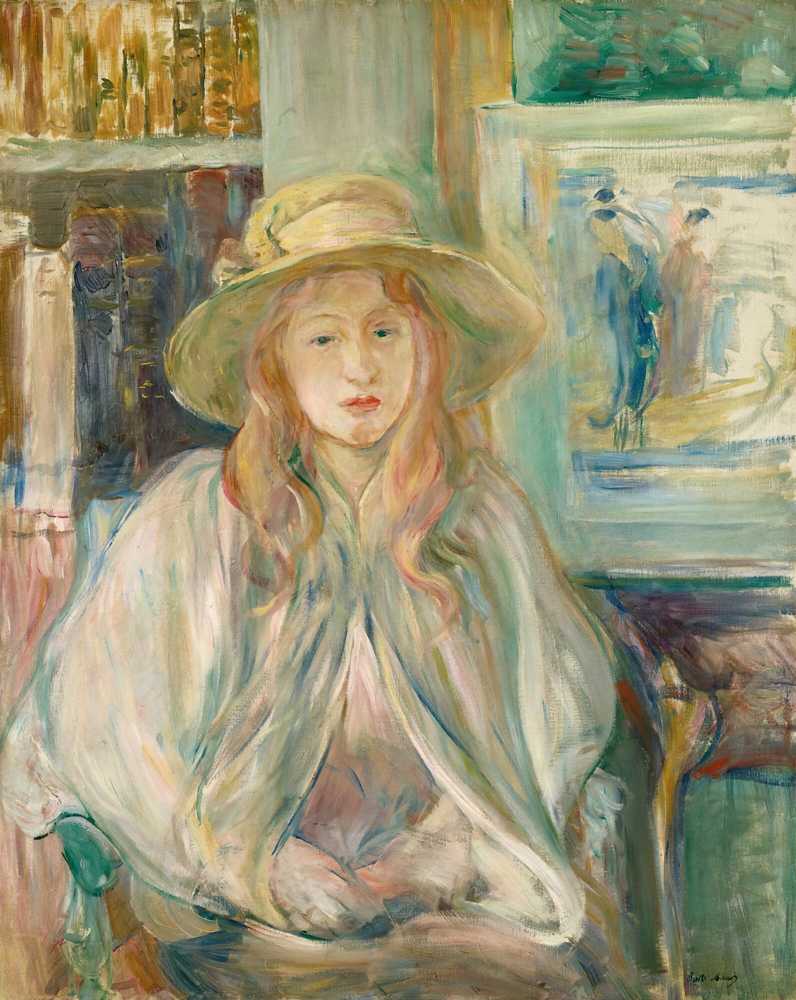 Little Girl With A Straw Hat (1892) - Berthe Morisot