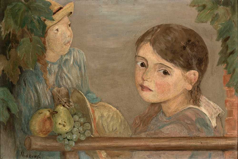 Little girls with grapes (1922) - Tadeusz Makowski