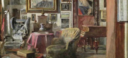Living-room interior in Lusławice (1926) - Jacek Malczewski