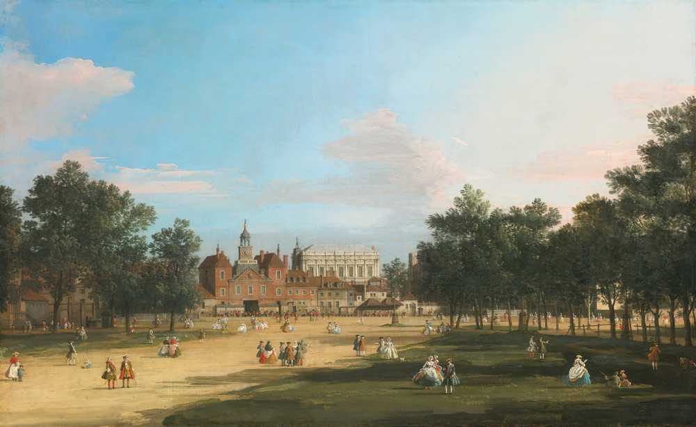 London, A View Of The Old Horse Guards And Banqueting Hall, White... - Canaletto