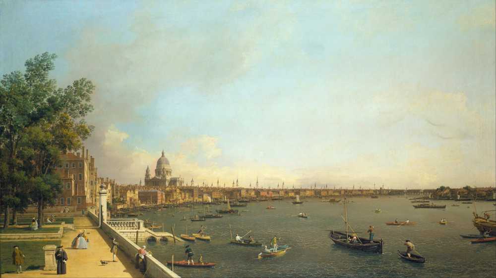 London- The Thames from Somerset House Terrace towards the City - Canaletto