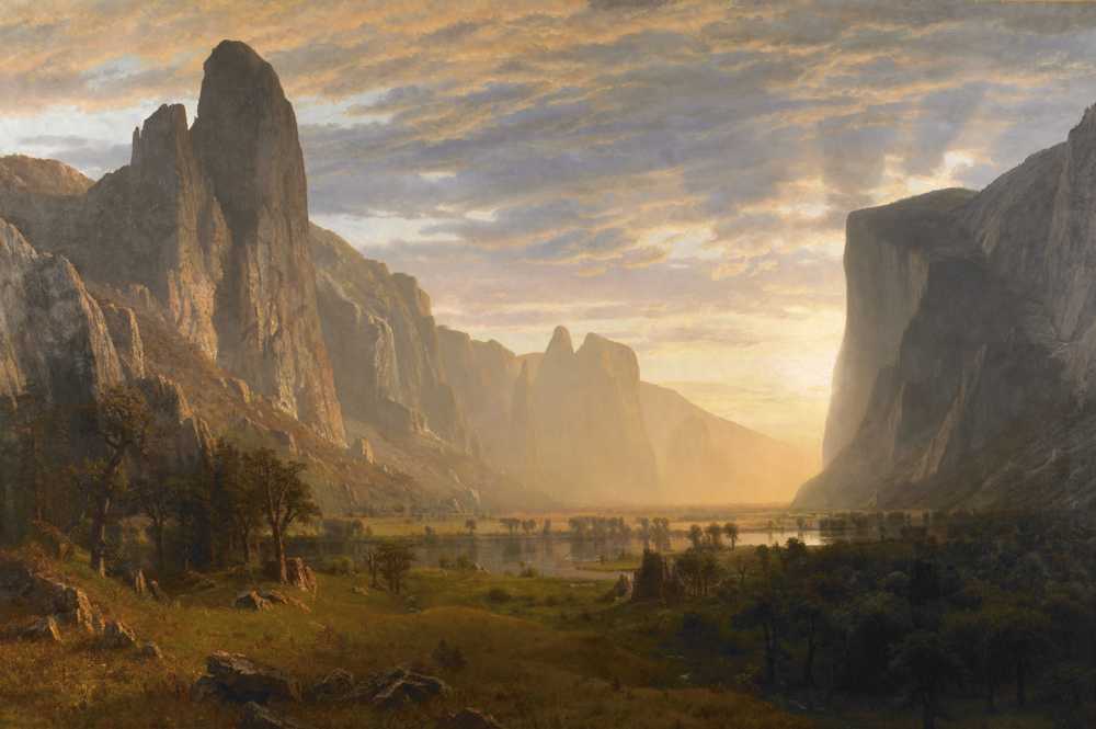 Looking Down Yosemite Valley, California - Albert Bierstadt