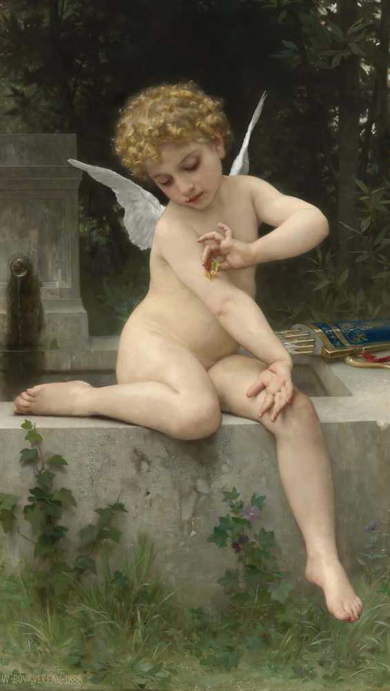 Love With The Butterfly (1888) - William-Adolphe Bouguereau