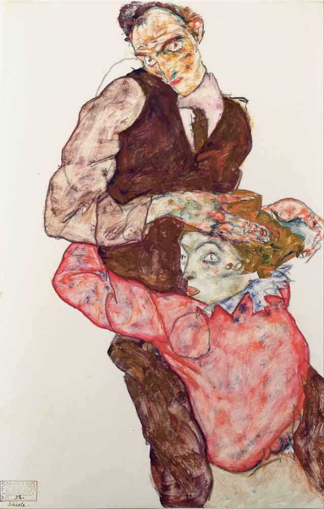 Lovers (1914) - Egon Schiele