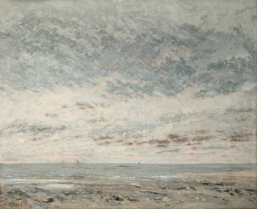 Low Tide at Trouville - Gustave Courbet